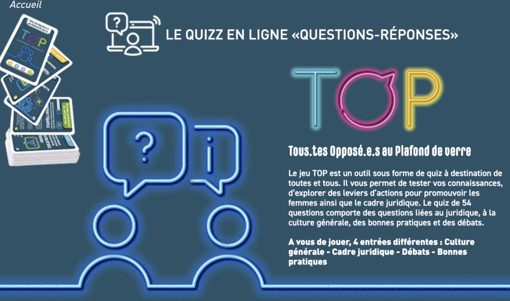 Jeu top - le quiz qui permet de briser le plafond de verre